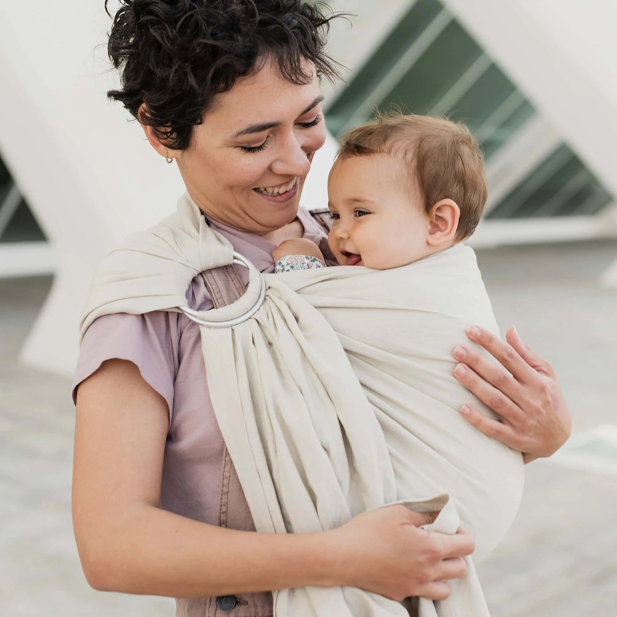 Boba Ring Sling Baby Carrier Pampas Beige