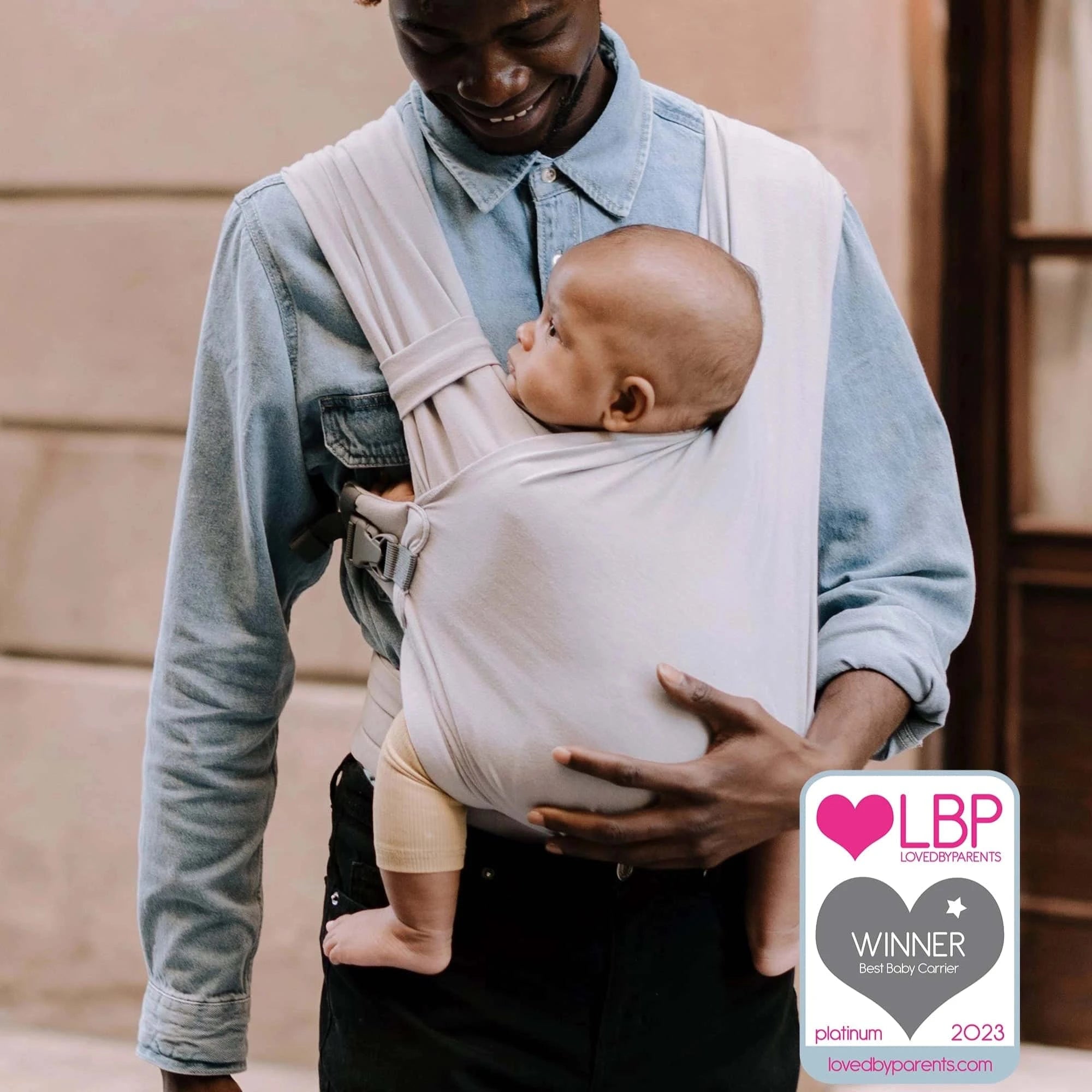 Boba Bliss Baby Wrap Carrier in Gray Boba Inc