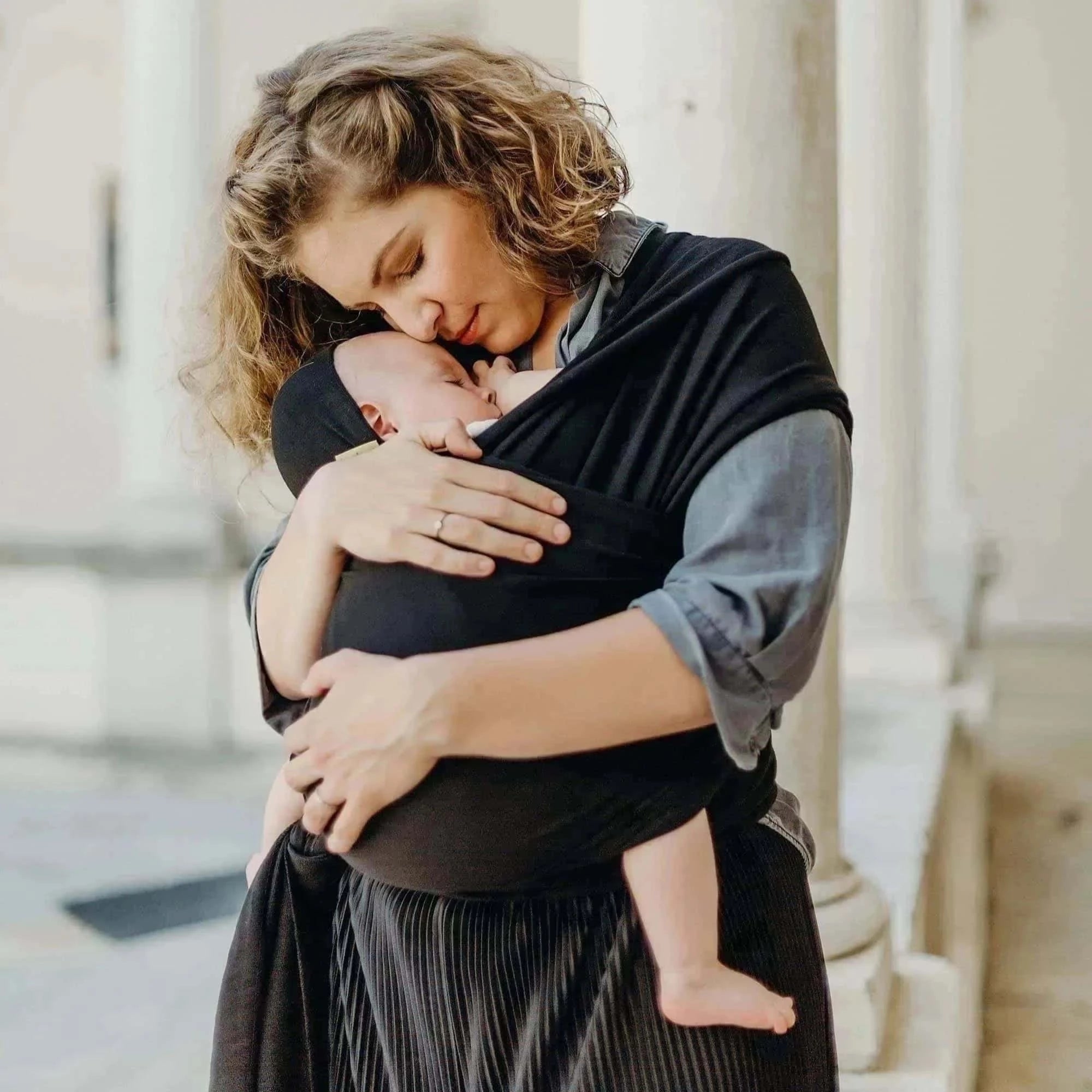 Black baby wrap carrier shop