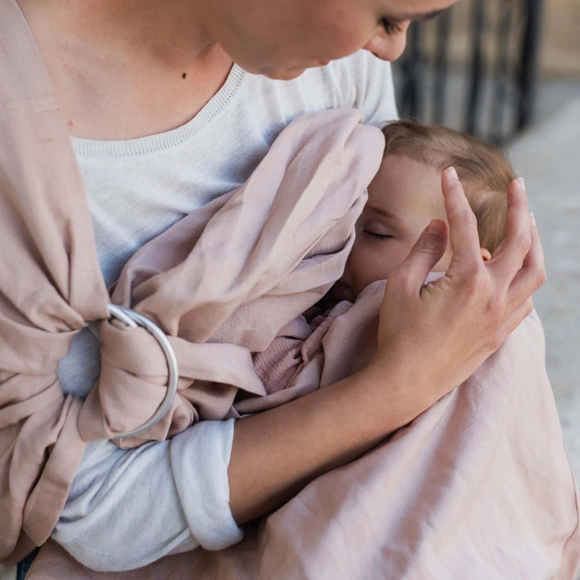 Boba Ring Sling Baby Carrier Peony Pink