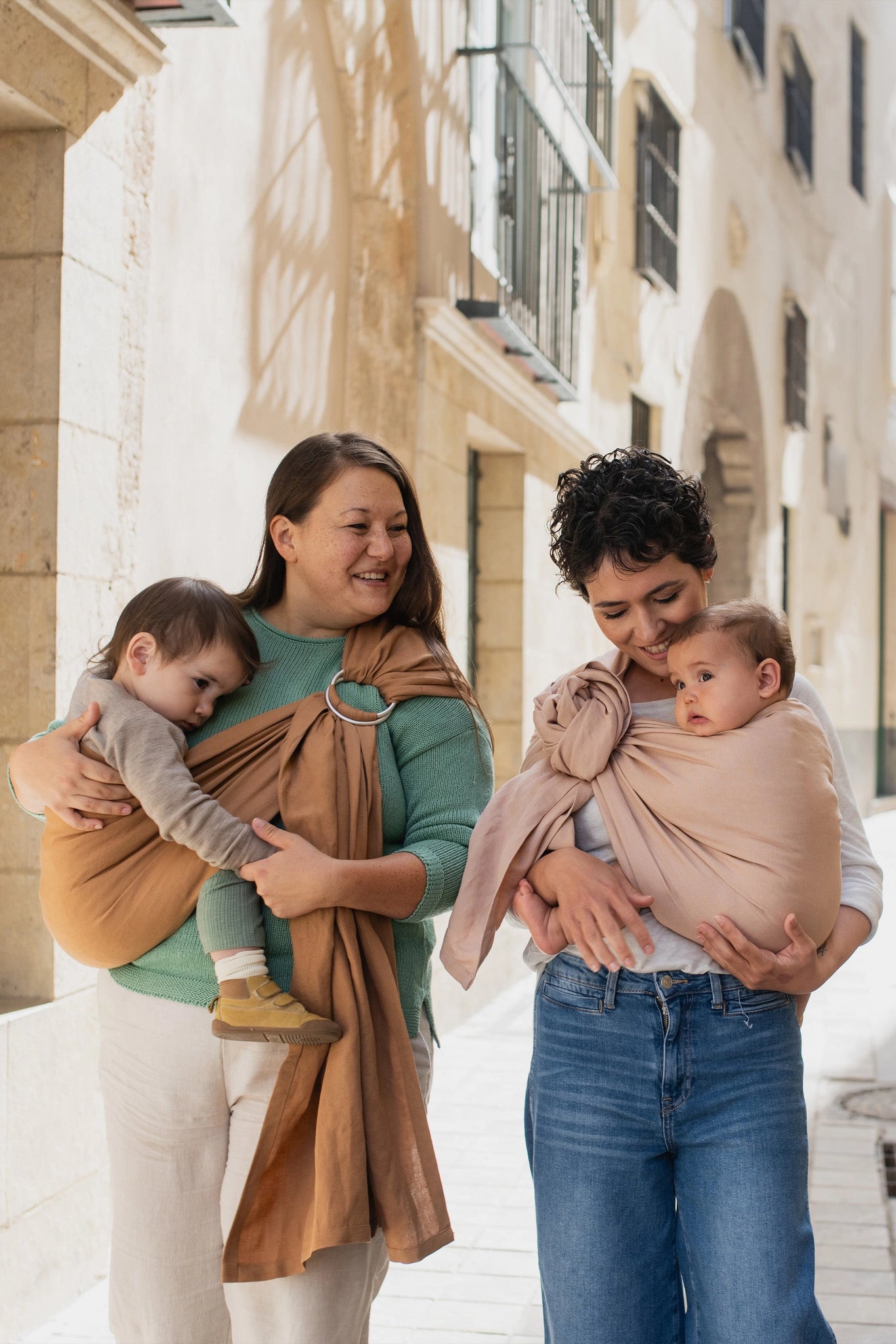 Boba Linen Ring Sling in Peony Pink Boba Inc