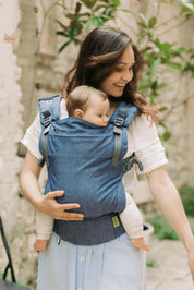 Boba X - The all-in-one baby carrier designed to last from birth to toddlerhood (0-36+ months or 7-45 lbs). Versatile and fully adjustable in width and height for a perfect fit. Chambray