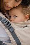 Boba X - The all-in-one baby carrier designed to last from birth to toddlerhood (0-36+ months or 7-45 lbs). Versatile and fully adjustable in width and height for a perfect fit. Linen Beige Pampas