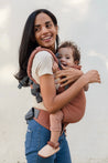 Boba X - The all-in-one baby carrier designed to last from birth to toddlerhood (0-36+ months or 7-45 lbs). Versatile and fully adjustable in width and height for a perfect fit. Linen Terracotta