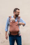 Boba X - The all-in-one baby carrier designed to last from birth to toddlerhood (0-36+ months or 7-45 lbs). Versatile and fully adjustable in width and height for a perfect fit. Linen Terracotta