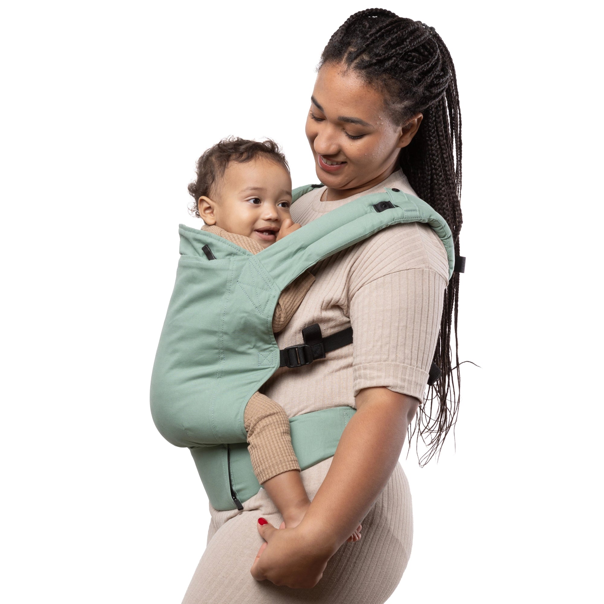 Boba X - The all-in-one baby carrier designed to last from birth to toddlerhood (0-36+ months or 7-45 lbs). Versatile and fully adjustable in width and height for a perfect fit. Linen Willow Green